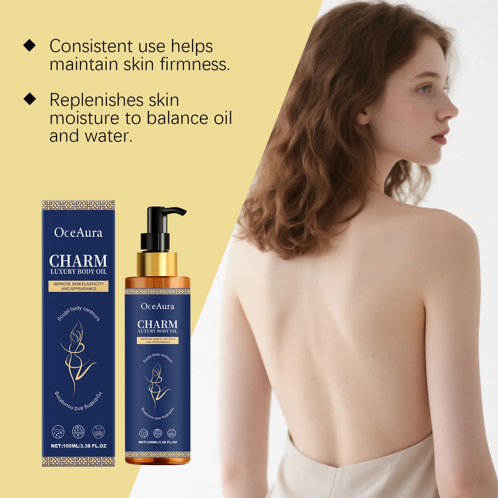 

Magic Luxury Body Oil Lifting Tightening Belly Chest Thighs Buttock Prevent Sagging Nourishing Repair Dry Skin Body Shaping Oil