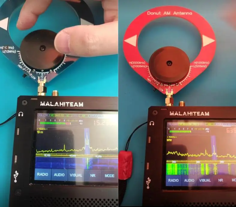 เสาอากาศวงเล็กทรงโดนัท2ชิ้น/เซ็ตสำหรับ hfdy malahiteam DSP ตัวรับสัญญาณ DSP2 HF คลื่นกลาง