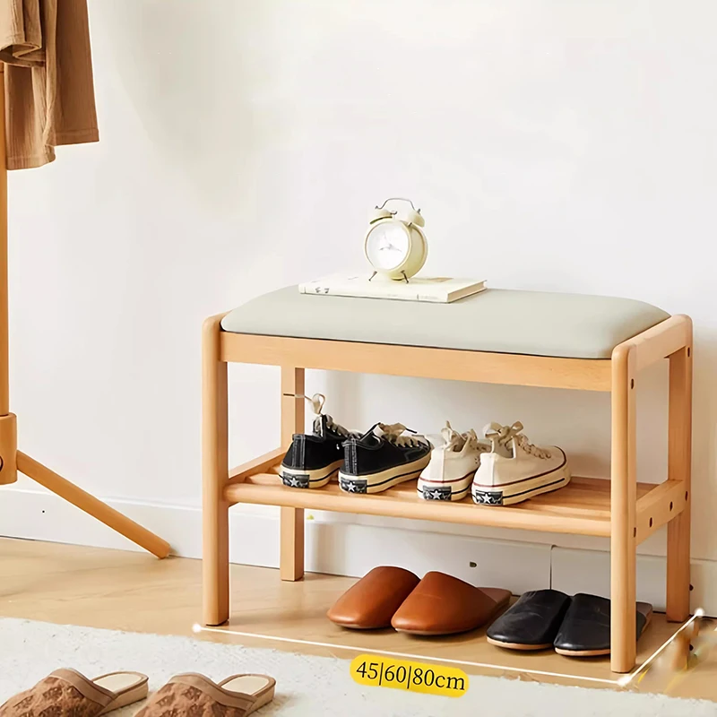 Space Saving Wooden Shoe Cabinet Bathroom Living Room Bench Shoe Shelf Organizer Modern Vertical Sapateira Shoemakers Furniture