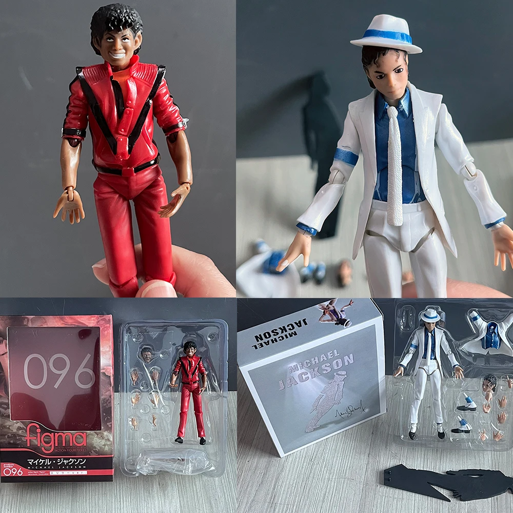 Michael Jackson Figma 096 Shf Michael Jackson figura de acción criminal suave modelo de Anime muñeca conjunta móvil regalos de navidad