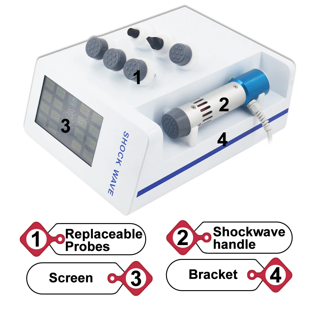 Professional Shockwave Therapy Machine ED Treatment Plantar Fascitis 300MJ Shock Wave Instrument For Tennis Elbow Body Massager