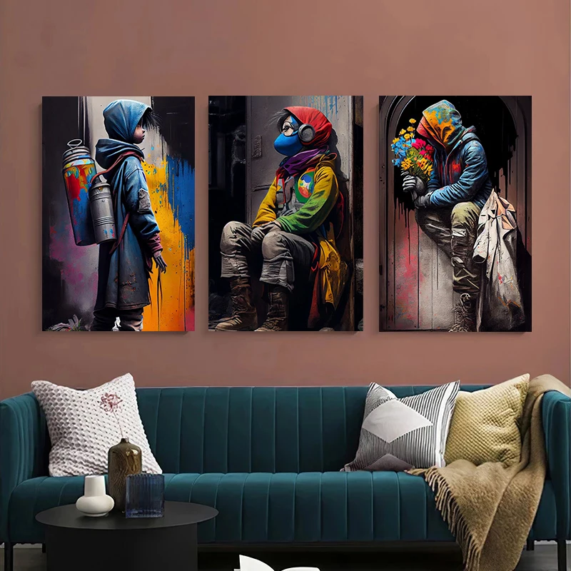 

Abstract Street Graffiti Art Poster and Prints Canvas Painting Wall Art Pictures for Living Room Home Decor Cuadros