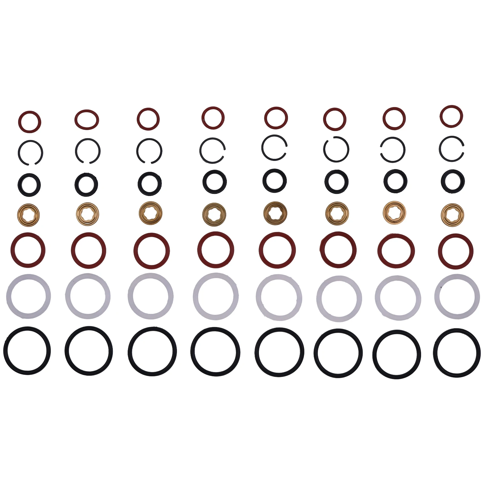 Fuel Injector Seal & O-Ring Kit Fit GS33711 For Ford Super Duty E-350 6.0 6.0L