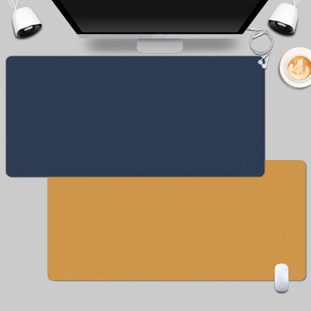 

Premium PU Mouse Mat Solid Color Non-Slip Surface for Computer Laptop Scratch-Resistant Water Repellent Desktop Pad for Office