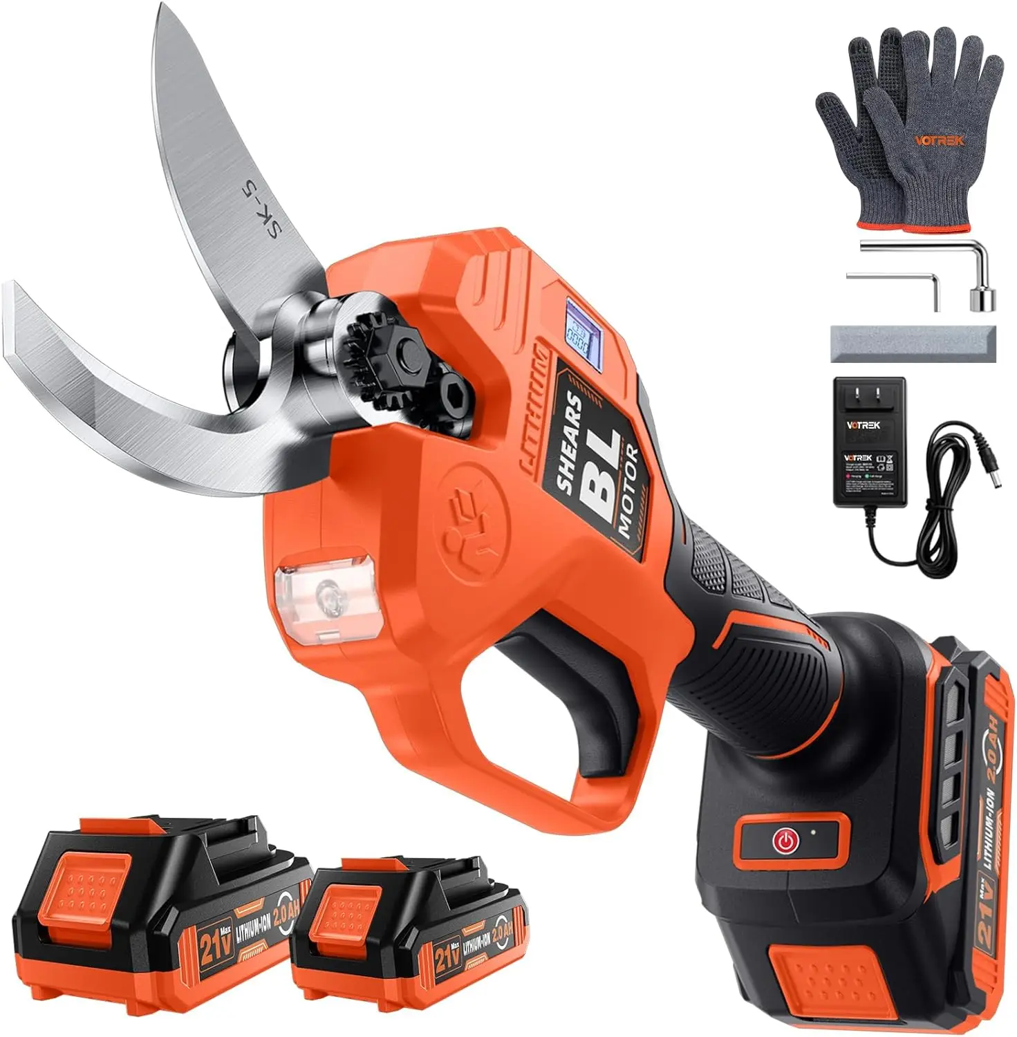 

Electric Pruning Shears Cordless with 2 Batteries, 1.6'' Cutting Diameter Professional Power Pruner for Tree Trimming