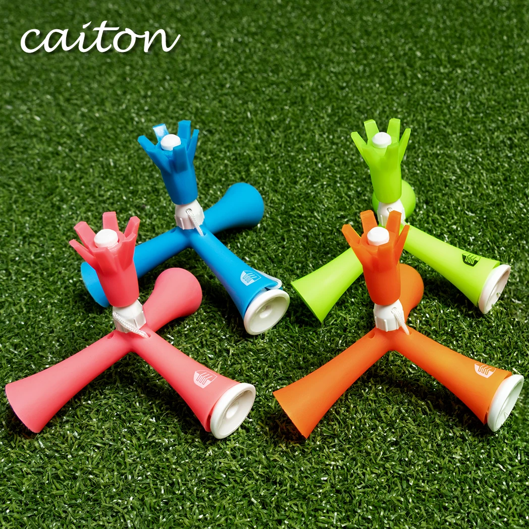Caiton 1PC Adjustable Triangle Golf Tee, Mother & Child Design, Magnetic Hat Clip Compatible, Durable, Stable, Reusable, 4 Color