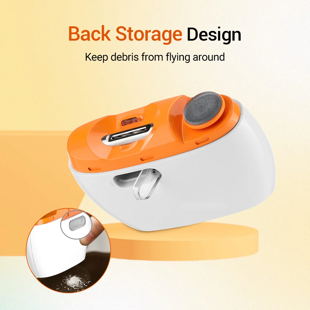 Electric Nail Trimmer Small Portable Nail Clipper Multifunctional Nail Grinder USB Rechargeable Nail Polisher for Baby Adult