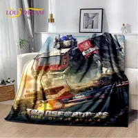 3D T-Transformers Cartoon Autobots Blanket,Soft Throw Blanket for Home Bedroom Bed Sofa Picnic Travel Office Rest Cover Blanket