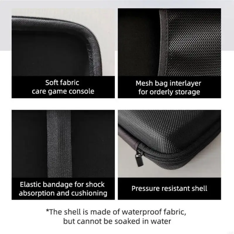 G8DF Handheld Game Console EVA Bag Scratchproof Storage Box for RG406H Protector Case with Pocket Travel Carrying