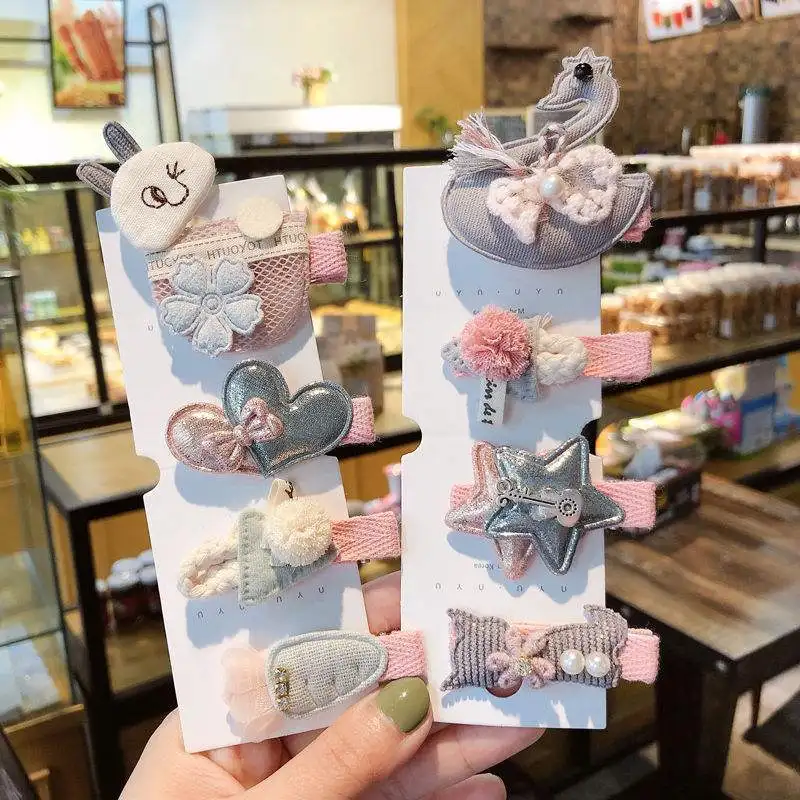 

Little Girl Hair Clips Set Cute Princess Small Top Clips for Children Daily Wear Baby Hairpins Non Slip Kawaii Accessory
