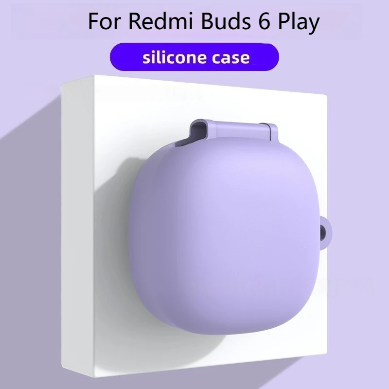 

Comfort - Fit Silicone Protective Cover For Redmi Buds 6 Play6 Youth Edition/ 6 Lite Case Shock - resistant and with Carabiner