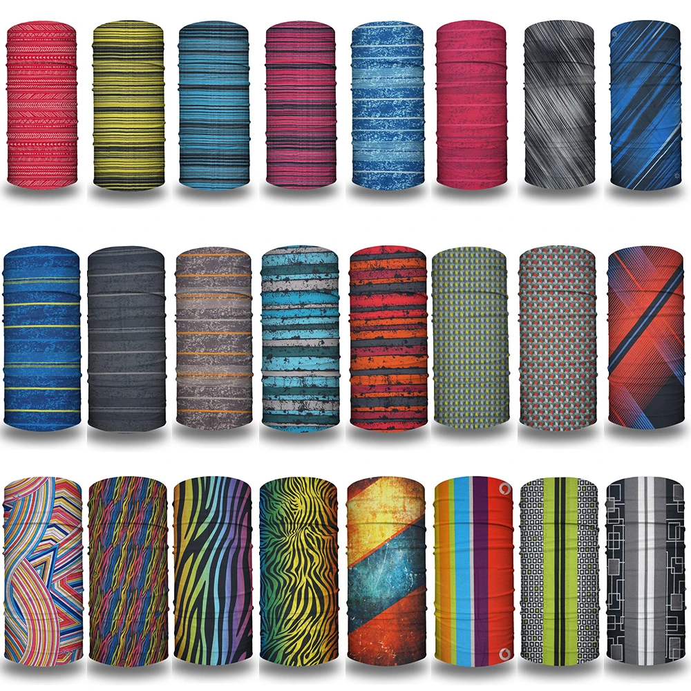 

Women Seamless Striped Bandana Men Multi-Sport Headband Neck Gaiter for Yoga Cycling Running Motocycling Face Mask Balaclava