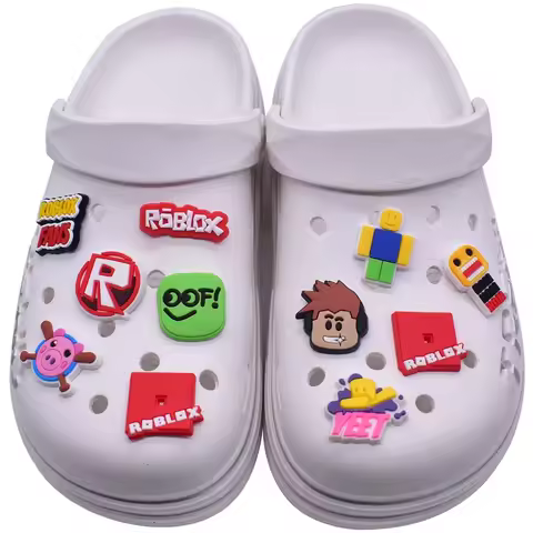 10 Pieces Game Roblox Themed Shoe Buckle Decoration Accessories Cute Sandals Decoration Birthday Gifts