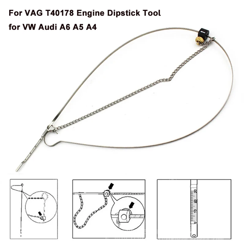 Adjustable Engine Oil Level Gauge Dipstick Tool For VAG T40178 VW Audi A6 A5 A4 2.0L TFSI 3.2L 4.2L FSI For Skoda Porsche