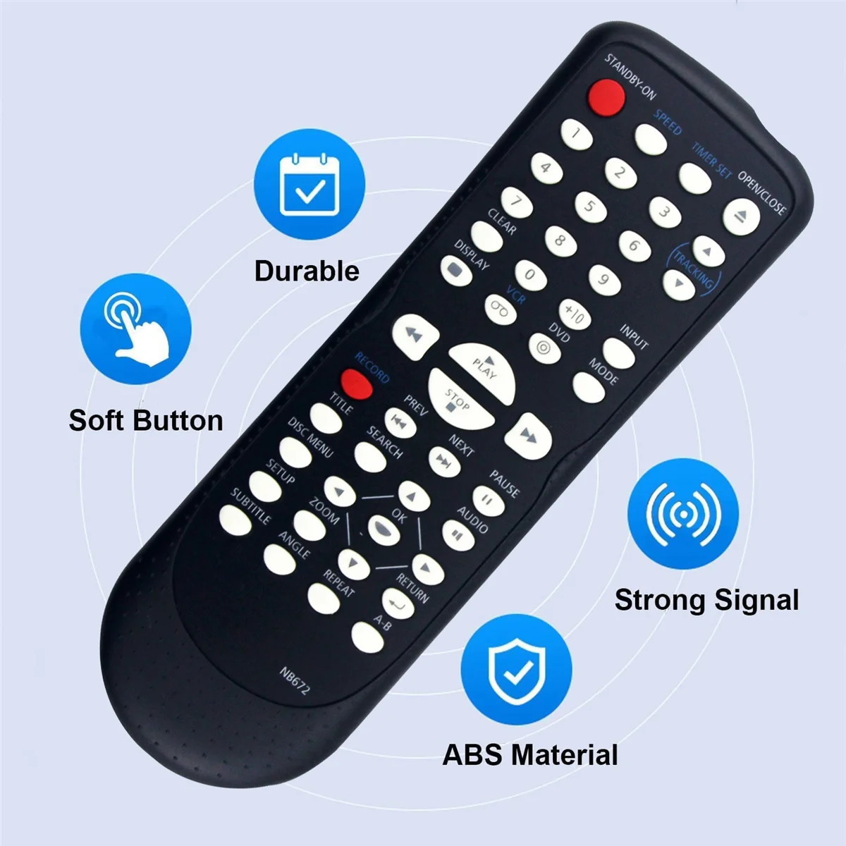 OIIRGO-NB672 NB672UD 交換用リモコン Magnavox DVD VCR コンボプレーヤー DV225MG9 A DV225MG9C DV225MG9B DV226MG9 DV225MG9F7