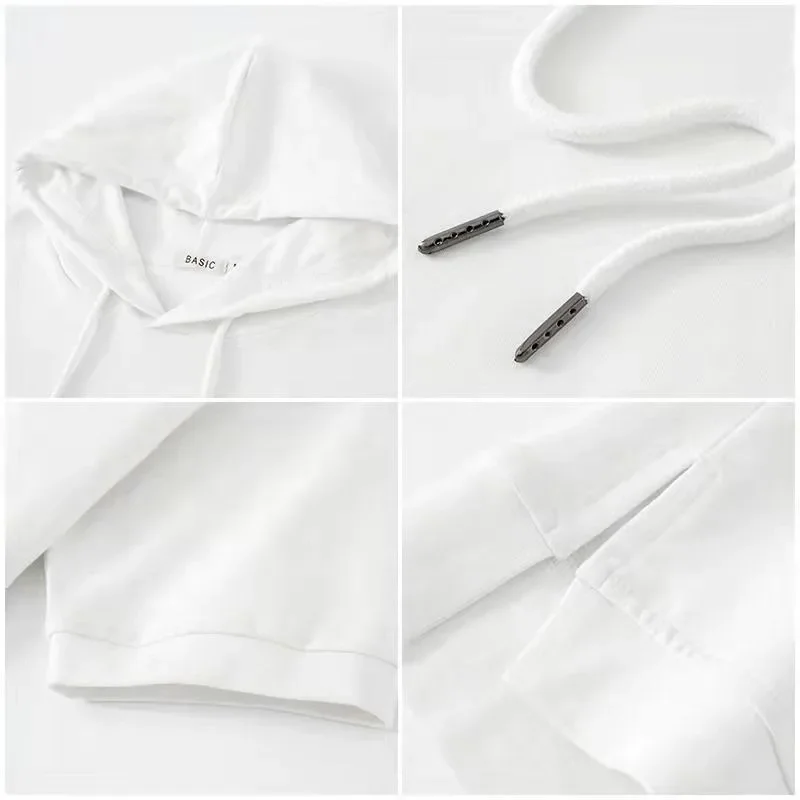 

Autumn Solid Color Hooded Versatile Women's Top Summer Short Sleeved Sweatshirts Female Y2k Outdoor Casual Pullovers Hoodies