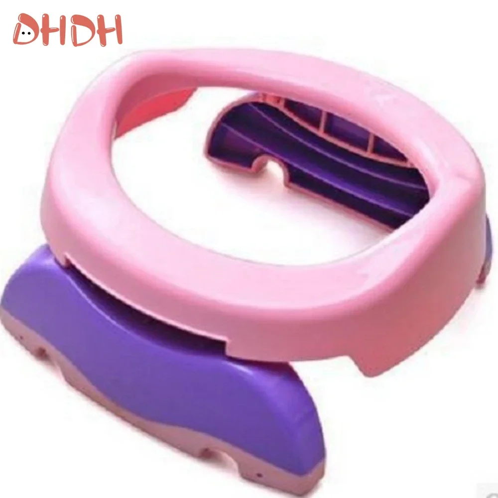 Portable Baby Infant Chamber Pots Foldaway Toilet Training Seat Travel Potty Rings with urine bag For Kids Blue Pink