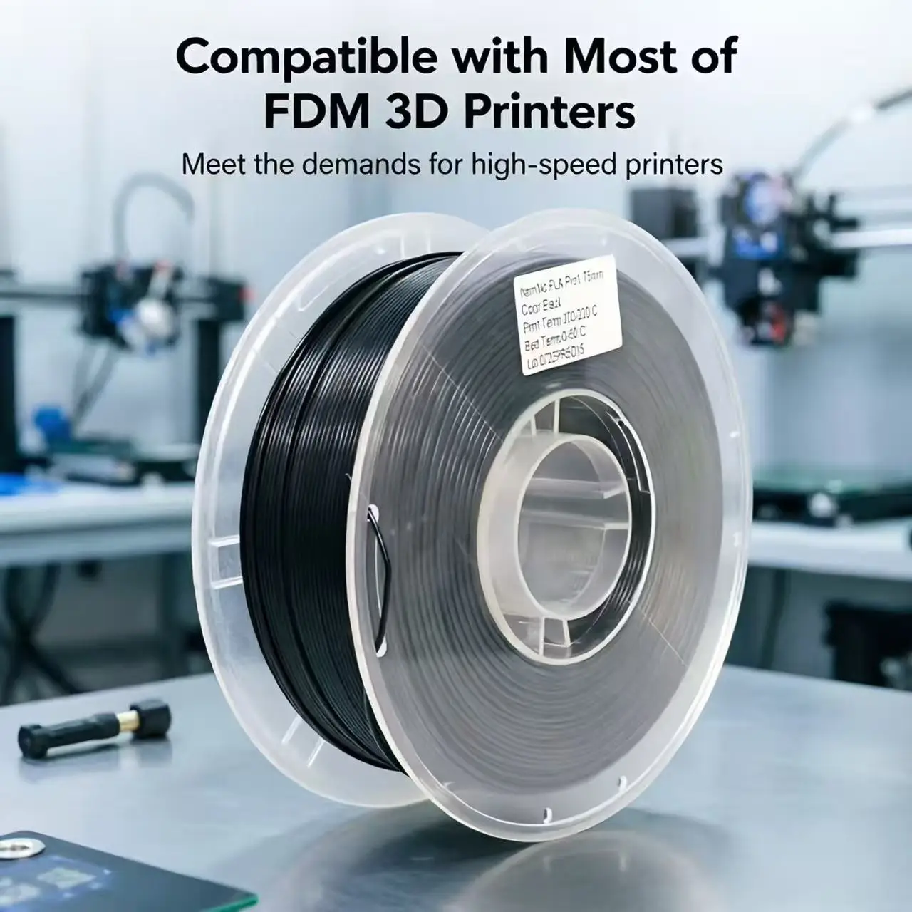 

PLA+ 3D Printer Filament 1kg, High Toughness & Low Warping, Clog-Free, ±0.02mm Precision, High-Speed Printing Compatible,1.75mm