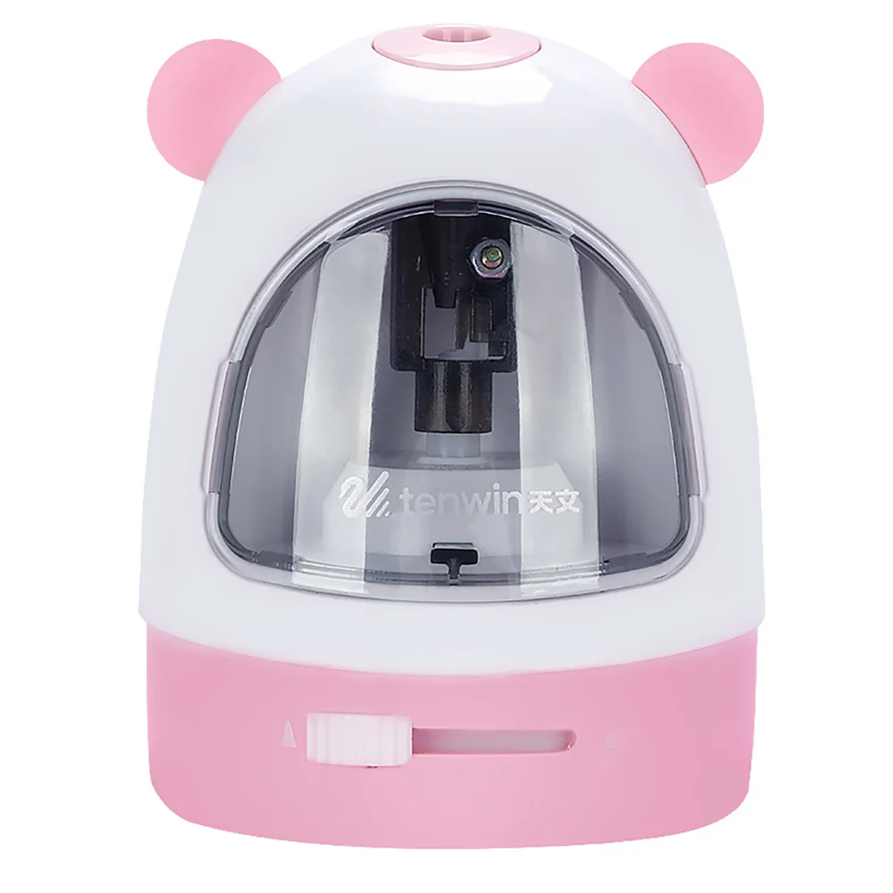Electric Pencil Sharpener for Students Semi-automatic Plastic Practical Sharpeners Operated Pupils