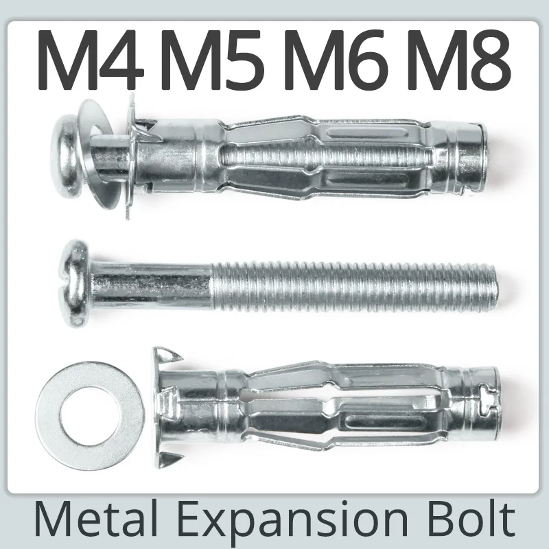Metal Expansive Hollow Wall Anchors Gypsum Board Wall Screw Fixing Bolt Aircraft Tube Pipe Expansion Plugs M4 M5 M6 M8