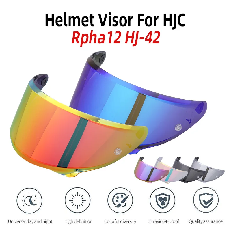 Visor For HJC Rpha12 HJ42 Motorcycle Helmet Replacement lens Anti-UV Protection RPHA 12 HJ-42 Shield Moto Visera Accessories