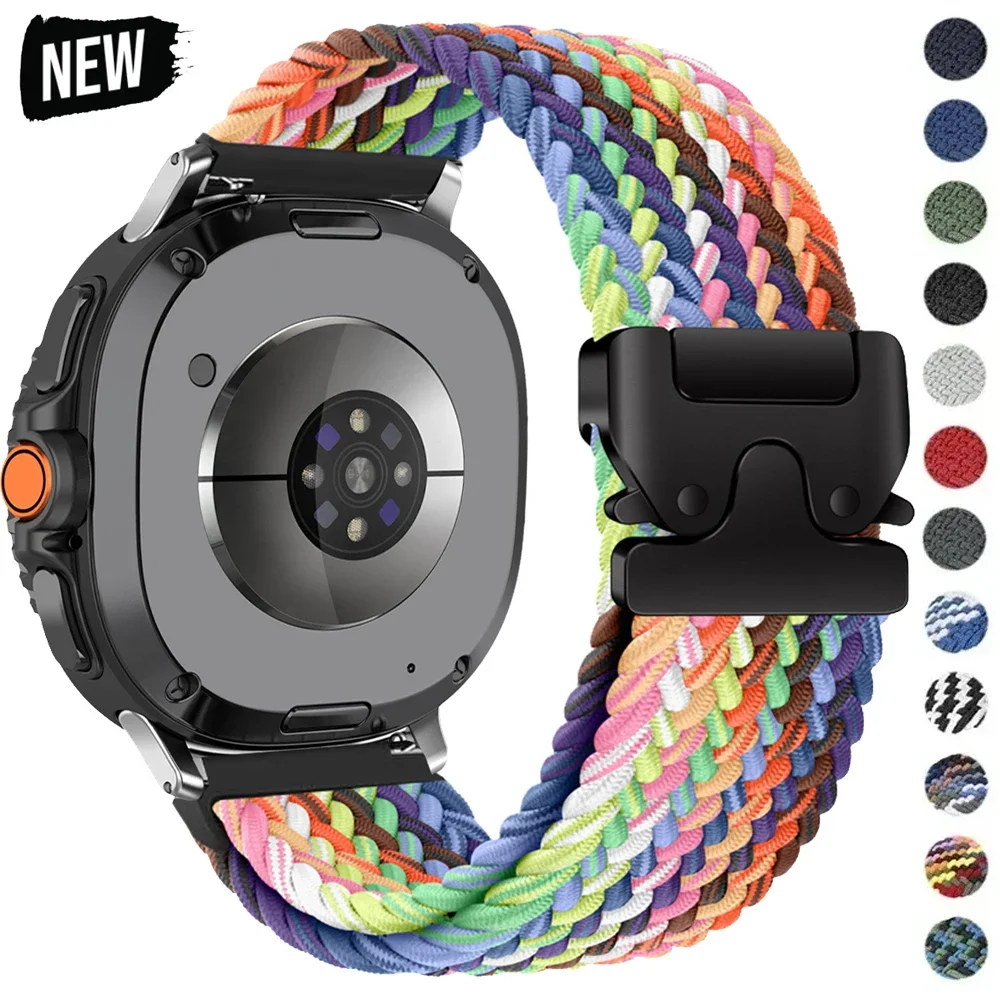 Cinturino intrecciato per paracadute per Samsung Galaxy Watch 8 band 44 40mm 8 classic 46mm Bracciale in nylon correa per Galaxy Watch Ultra 2025