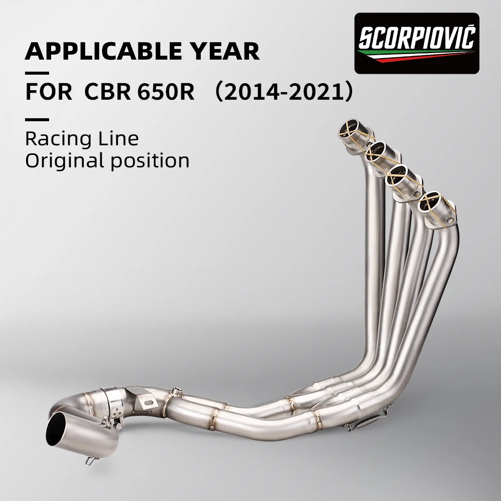 Suitable for CBR650 CBR650R CBR650F stainless steel front connection exhaust pipe system 2014-2021
