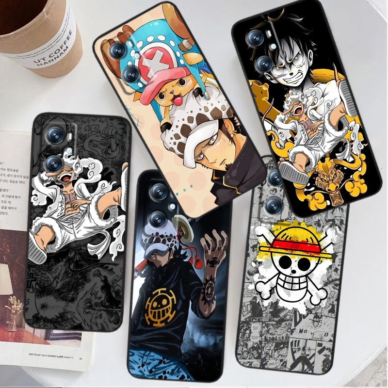 Comics One Piece Anime Luffy For OPPO Find X6 X5 X3 A54S A5 A94 A16 A53S A57 A74 A72 A98 A78 A96 A9 5G Black Funda Phone Case