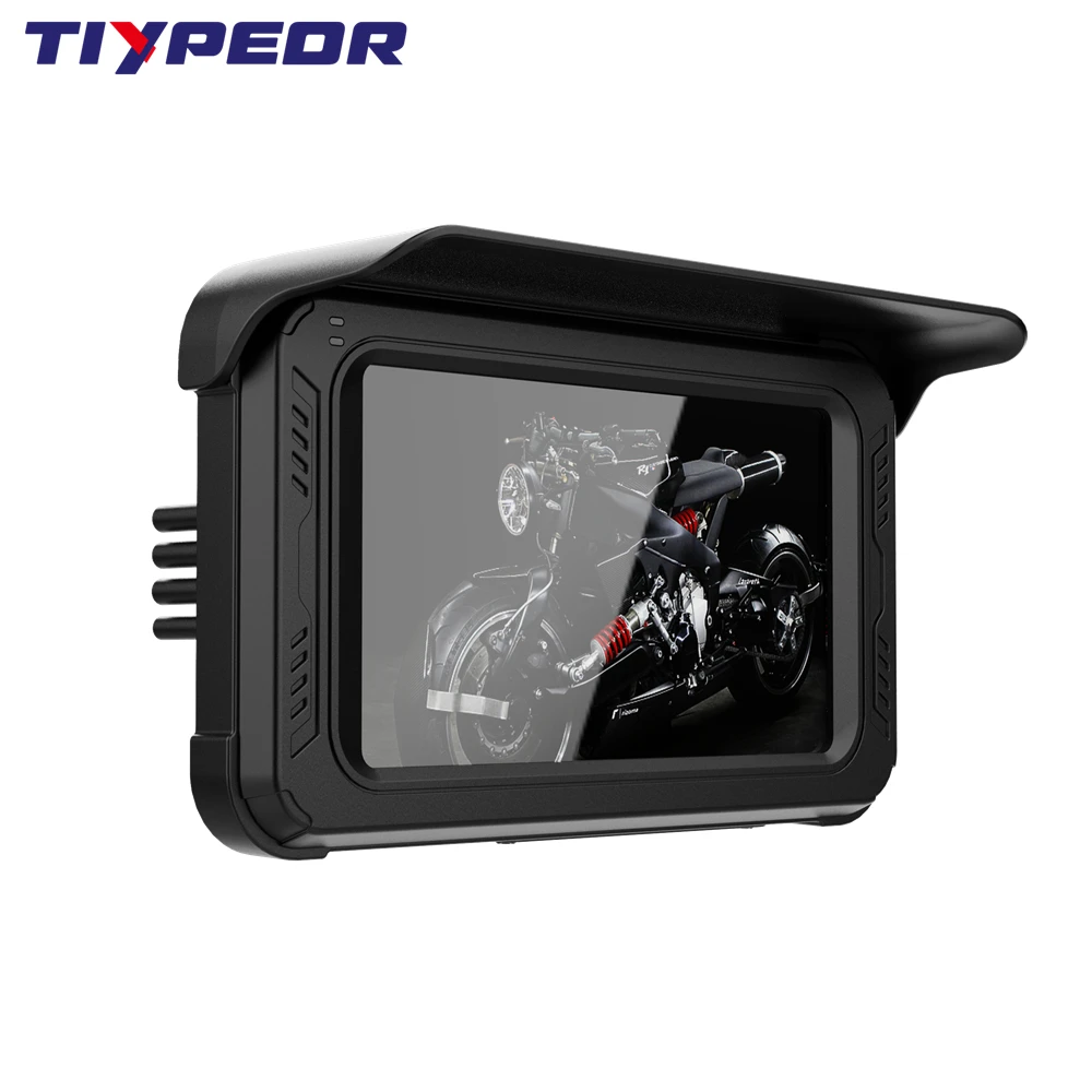 TIYPEOR Navigation Motorcycle Waterproof Apple Carplay Display Screen Portable Motorcycle Wireless Android Auto Monitor