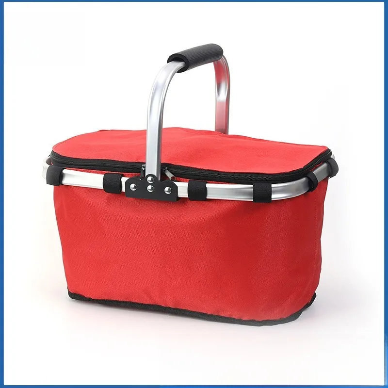 

Picnic Basket Outdoor Ice Bag Folding Insulation Bag Portable Shopping Basket Free Bento Fast Food Takeaway Insulation Basket
