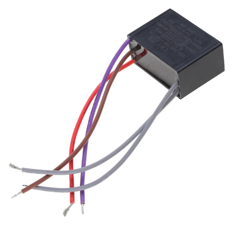 2023 ใหม่ CBB61 250V เพดาน Fan Capacitor สำหรับมอเตอร์พัดลมไฟฟ้าเครื่องกำเนิดไฟฟ้า 50/60Hz 4.5 + 6 + 5UF 4.5 + 6 + 6UF 5 + 5 + 4