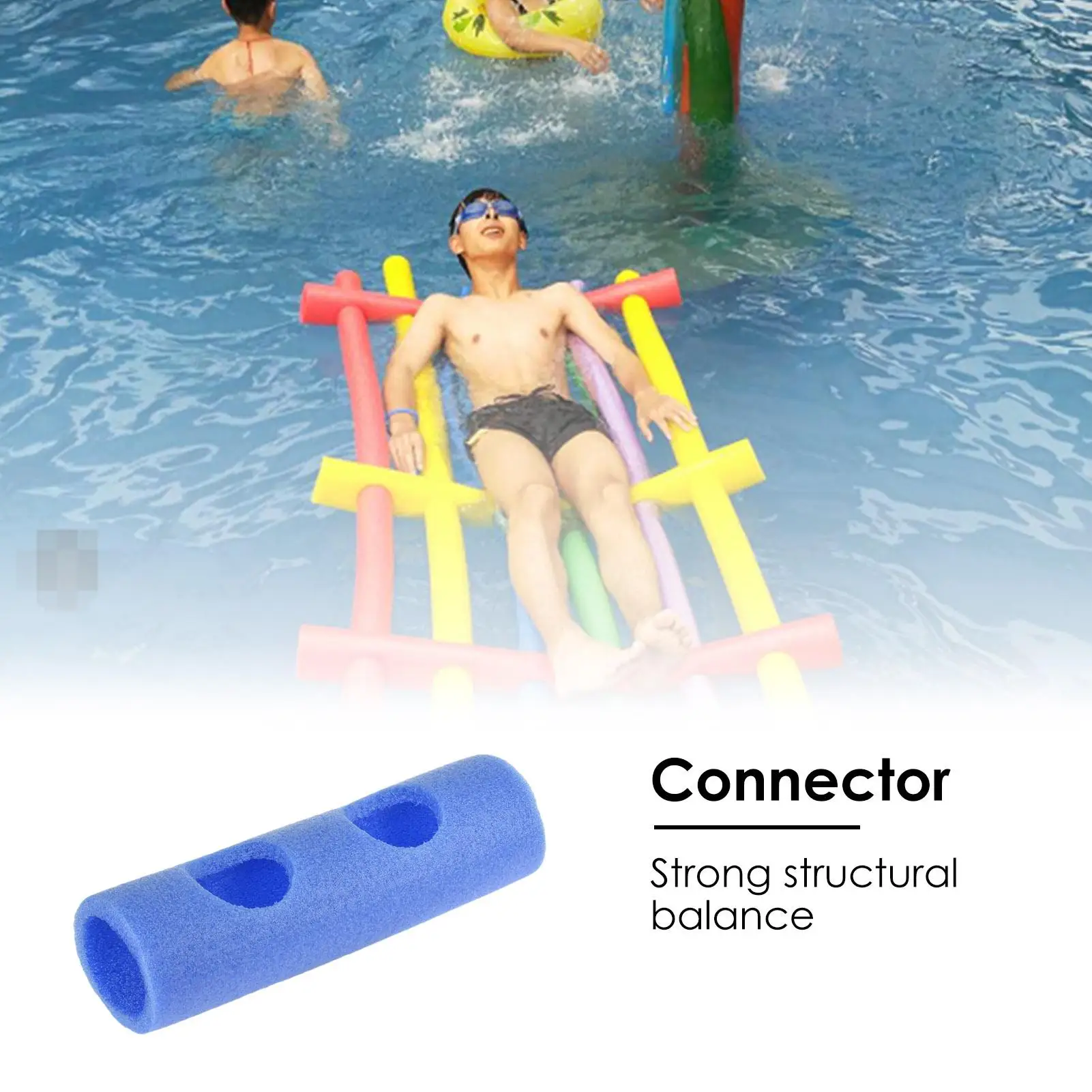 Foam Noodle Connectors Swimming Noodle Holed Connector Swimming Stick-holed Connector For Train Casual Or Floating Bed