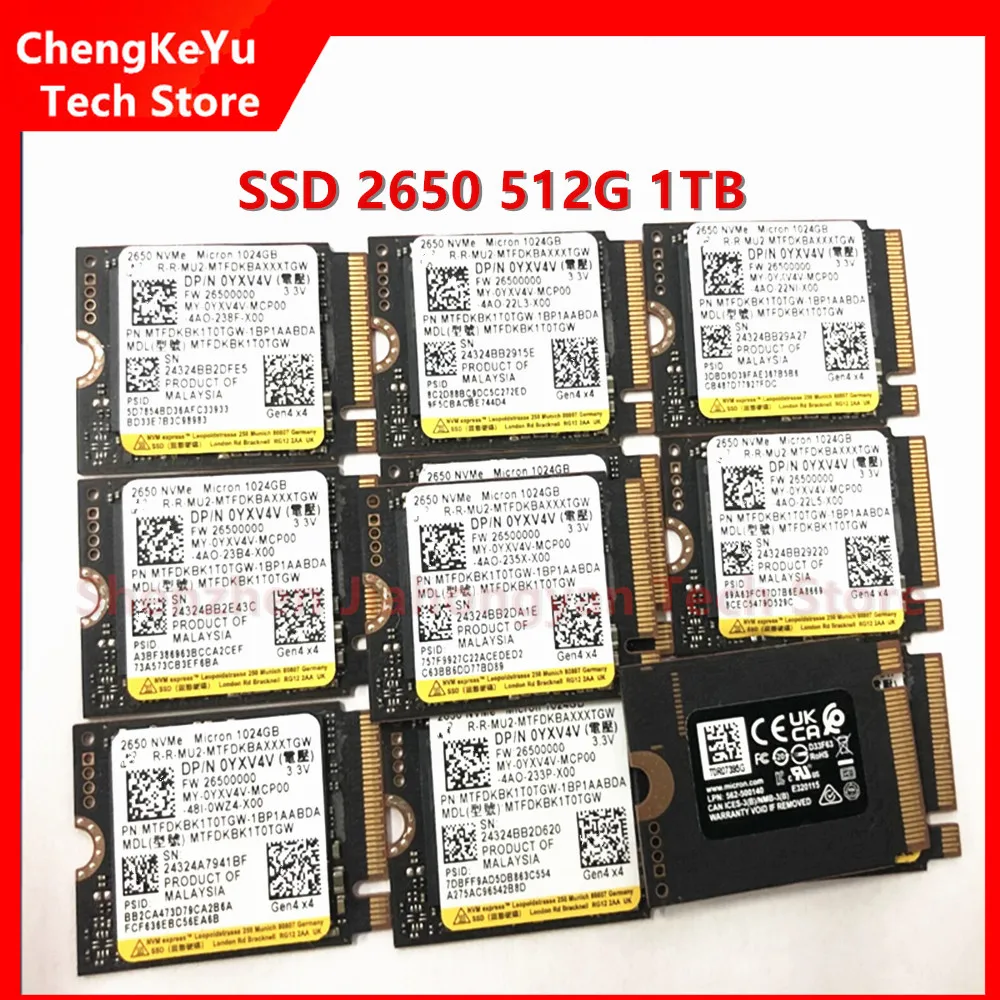 SSD For Micron 2650 256G 512G 1TB 2230 2280 M.2 PCIE 4.0 NVME Solid State Drive For desktops laptops game consoles original