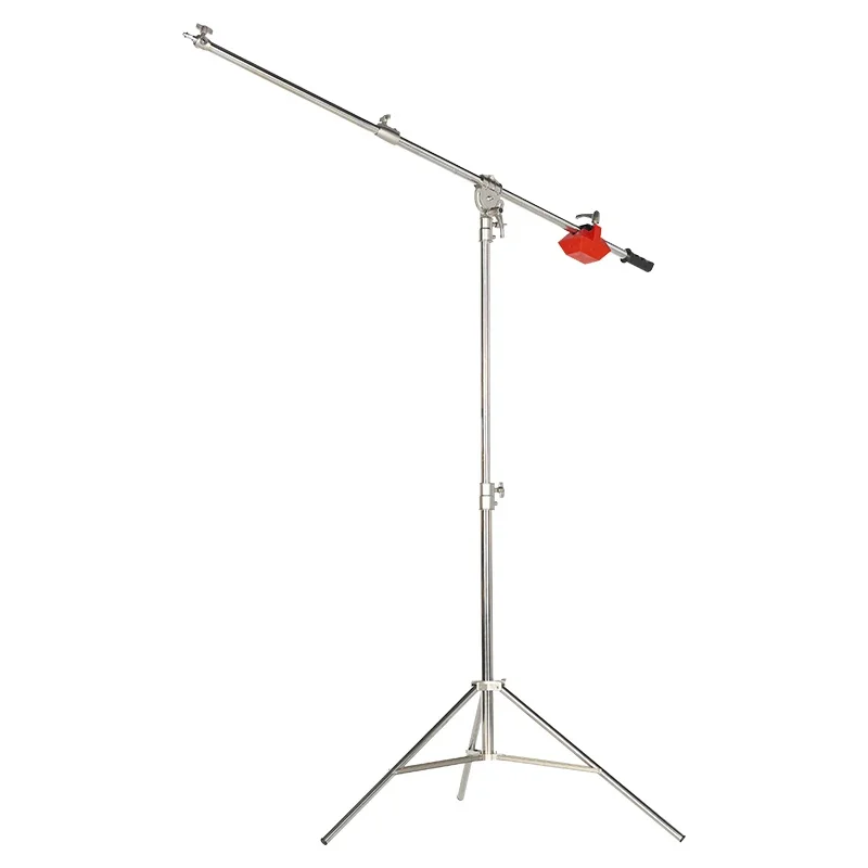 

New Photography Stainless Steel Cantilever Light Stand Professional Studio Flash Bracket Crossbar Retractable Heavy Duty Tripod