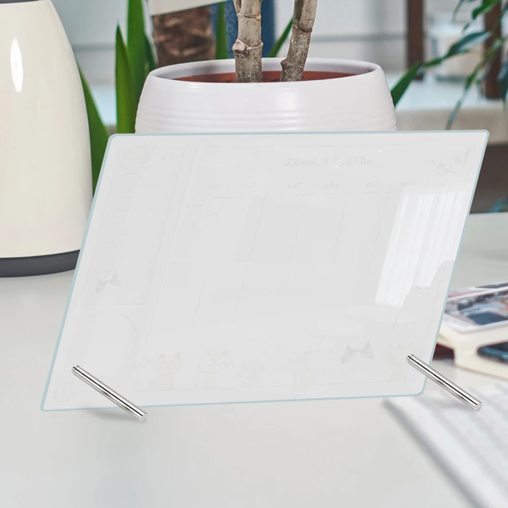

1 Set Acrylic Weekly Plan Board Dry Erase Memo Message Note Office Use Wall Hanging Space Saving Lightweight