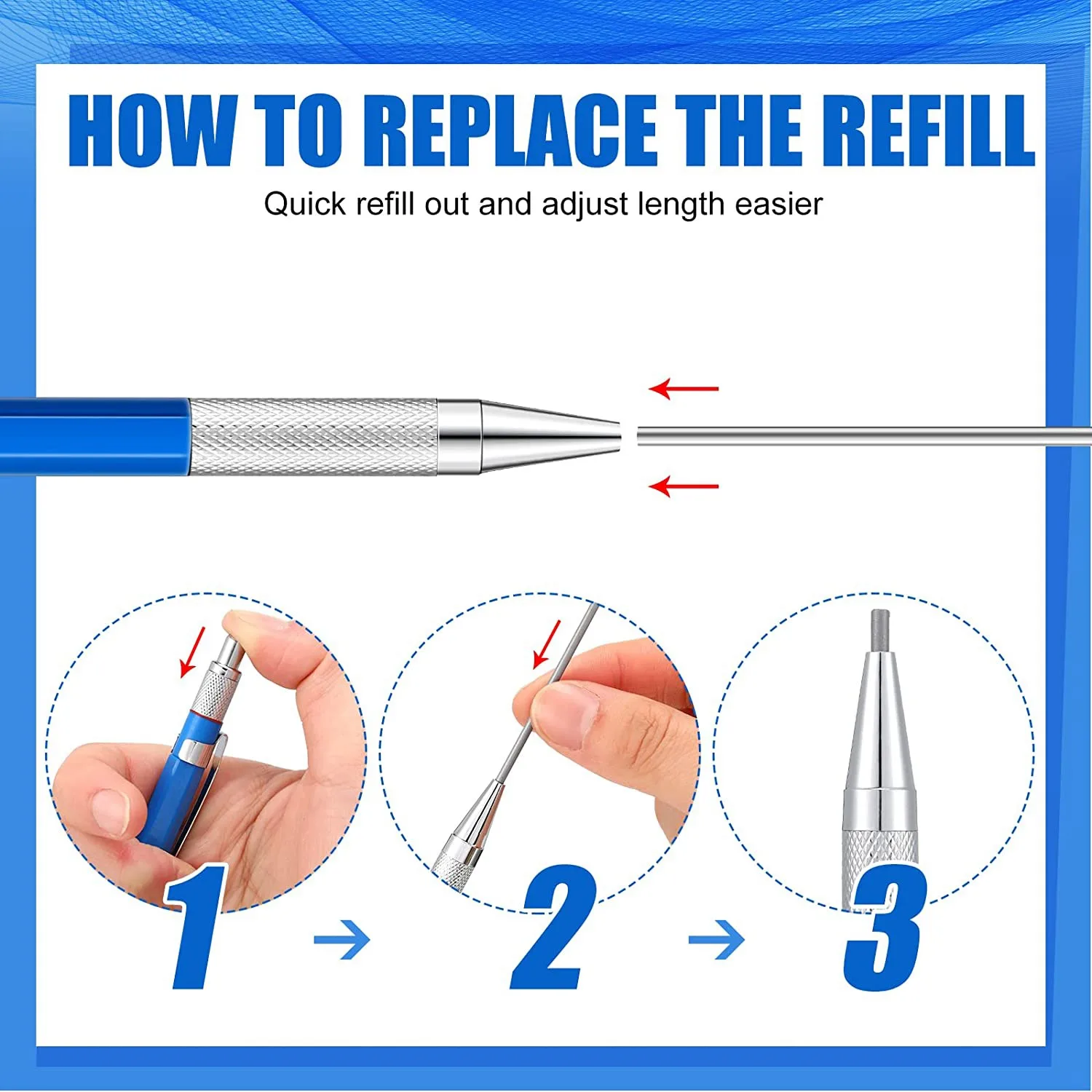 2 Soldering with 48 Refills Mechanical Pencil Metal Welding Markers for Pipe Welder Structure Woodworking