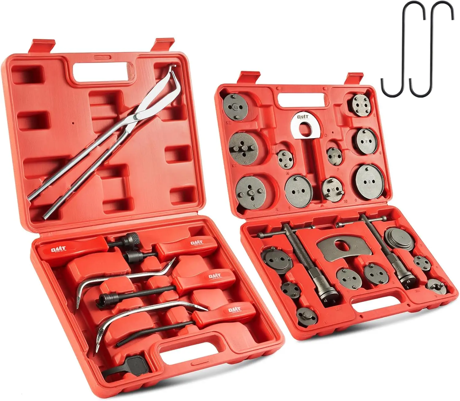 

32pc Dual Brake Tool Kit: Caliper & Drum Brake Tools with Spring Compressor Pliers