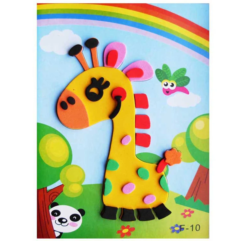 20 stks/set 3D EVA Foam Sticker Speelgoed Kinderen Klassieke Stickers Speelgoed Leuke Cartoon Dier Puzzel voor Kinderen Speelgoed Meisjes Geschenken TMZ