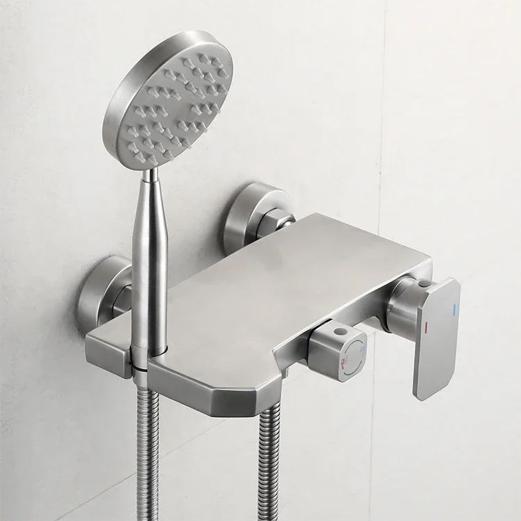 

'Kaiping Faucet Factory Dual Functions Hot and Cold Brushed Nickel or Black showers heads