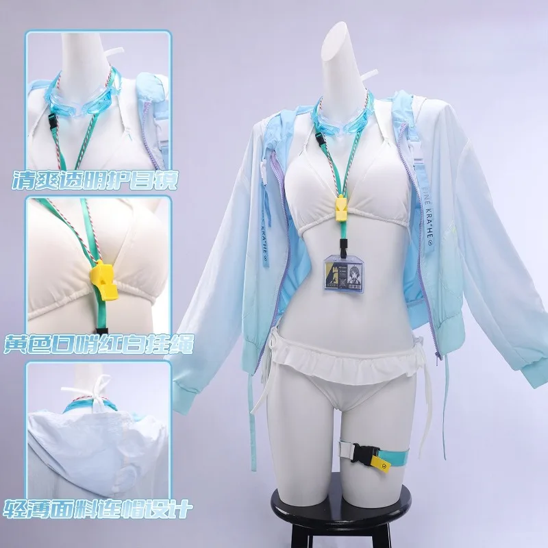 

La Pluma Swimsuit Game Arknights Cosplay Costume Bikini Swimwear Anime RolePlay Women Girls Halloween Summer Holiday Outfit