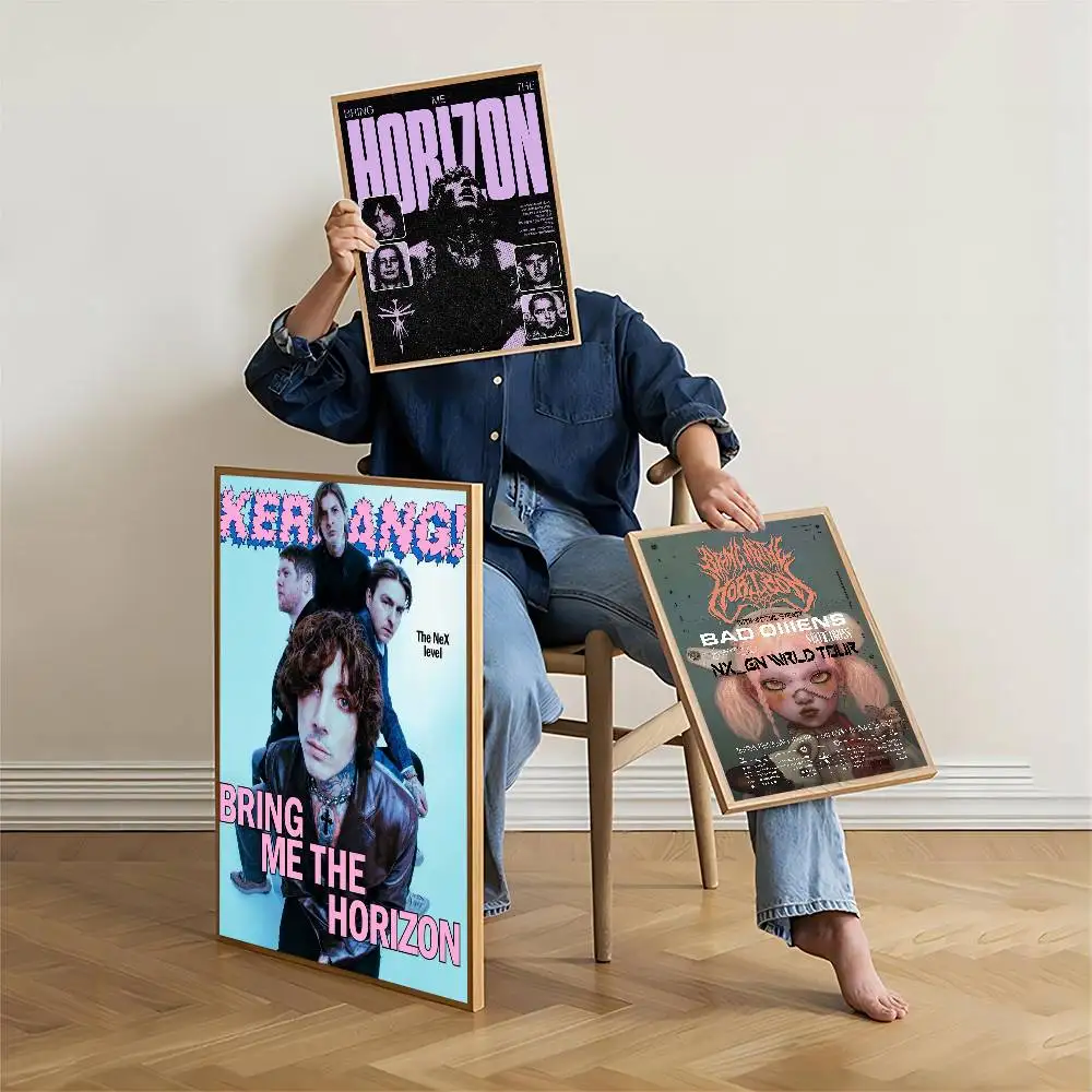 Band B-Bring Me The H-Horizon Vintage Posters Sticky Whitepaper Prints Posters Artwork Posters Wall Stickers