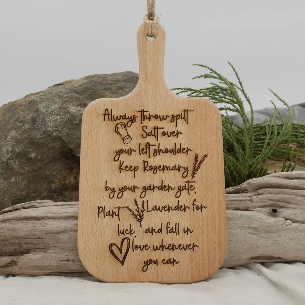 

Practical Magic Wooden Cutting Board Witch Pagan Cooking Magic Wooden Serving Board Goddess Gift Halloween Gothic Kitchen Decor