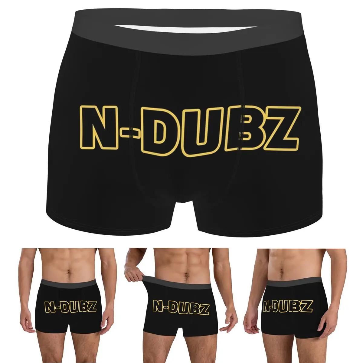 

Трусы-боксеры, шорты N-Dubz Merch NDubz с логотипом, мужские вентилируемые трусы для Homme, мужской подарок бойфренду
