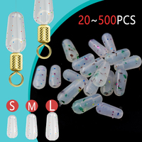 20-500pcs Anti-Tangle Silicone Space Beads Fishing Mainline Accessories To Prevent Leader Line Twisting Fishing Terminal Tackle
