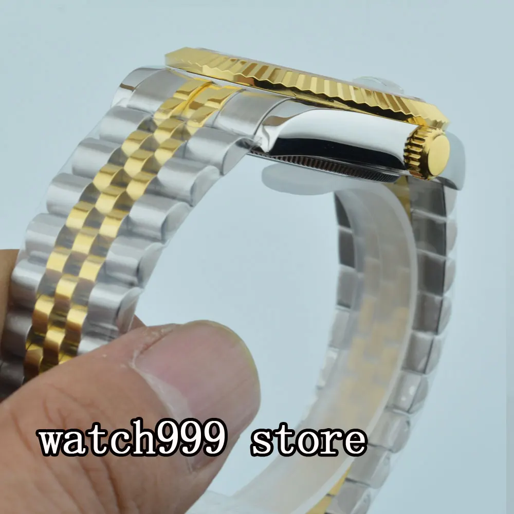 36mm / 40mm Silver/Gold Watch Case Fit NH34 NH35 NH36 PT5000 ETA2824 2836 Miyota 8205 8215 DG2813 Movement Sapphire Glass