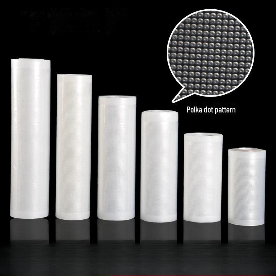 500CM Vacuum Seal Bags Roll Non-Slip Mesh Design Food Saver Storage Thick Plastic Keep Fresh Packing for Vacuum Sealer Machine