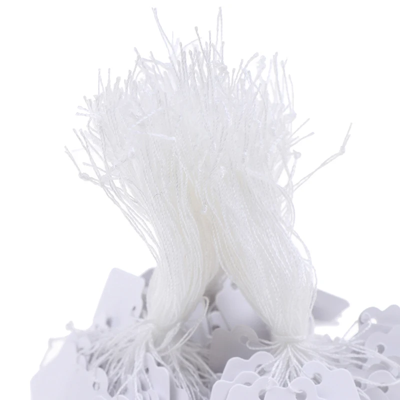 

300Pcs label tie string merchandise display strung ticket jewelry price tags