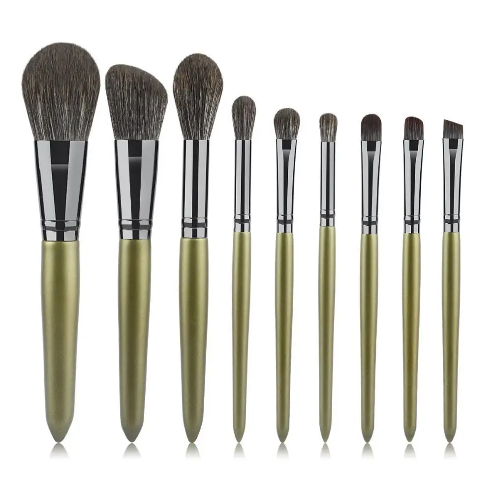 

Fluffy Makeup Brushes Set with Storage Bag Kabuki Brush Eye Shadow Brush Fiber Hair Goat Hair Loose Powder Brush Makeup Tools