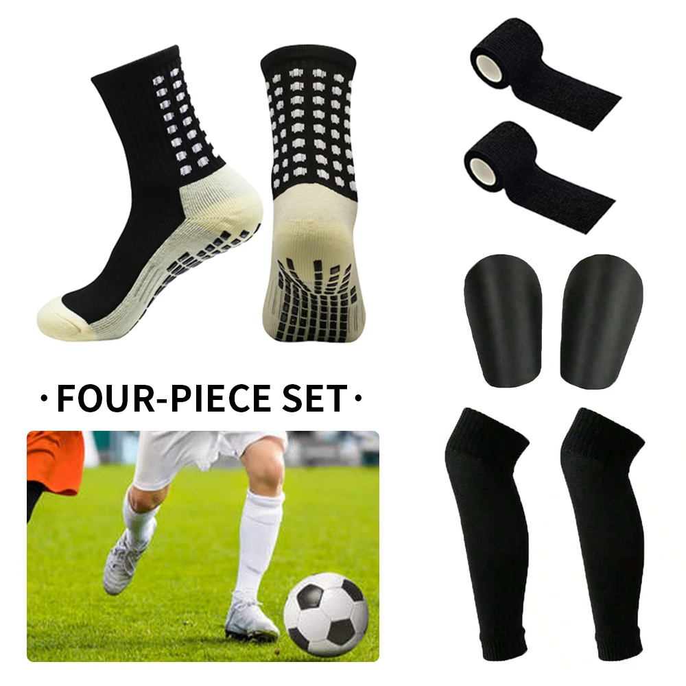 

4 пары влагоотводящих спортивных носков с профессиональной противоскользящей подошвой и амортизирующей подкладкой для футбола и баскетбола