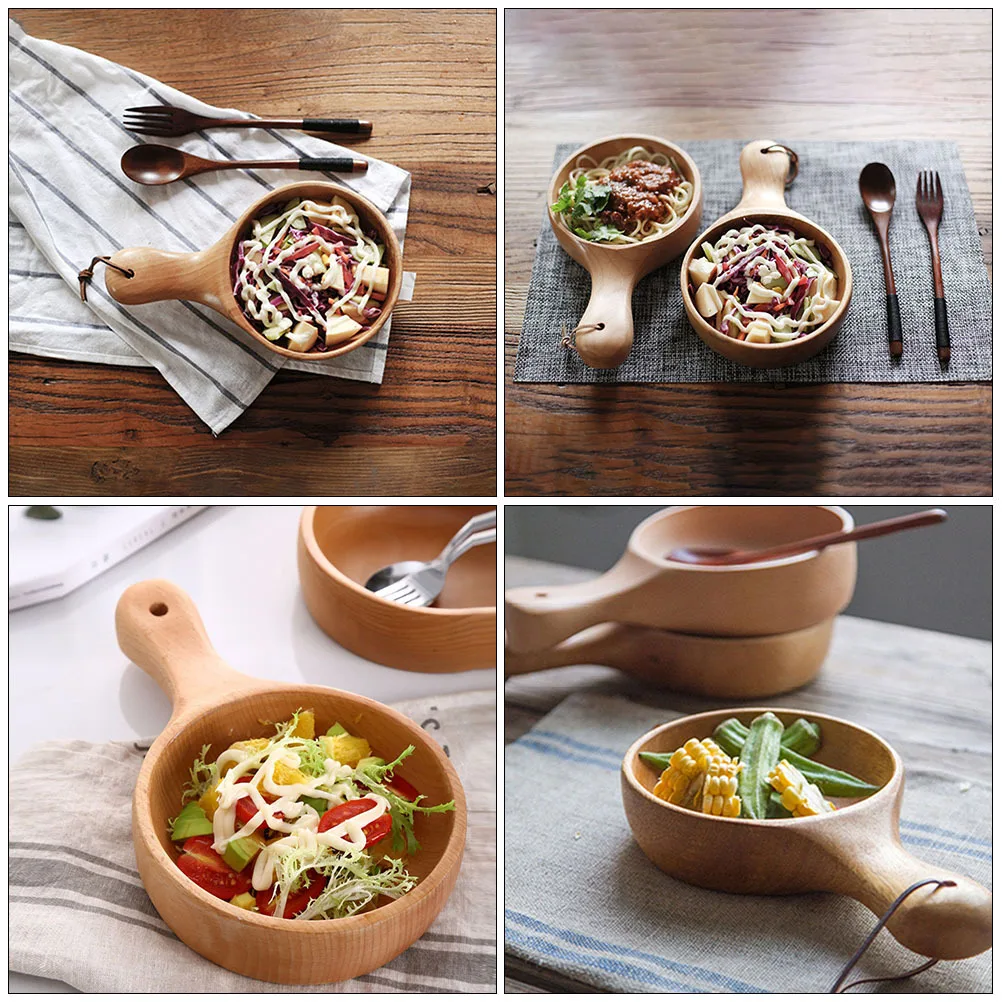 

Beech Kimchi Bowl Japanese Style Smooth Edge Salad Fruit Pickle Scoop Shaped Serving Bowl Refreshments Holder